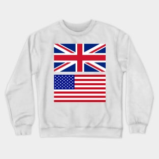 America and Uk Flag Crewneck Sweatshirt